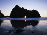 Pfeiffer Beach Rock Formation at Dusk, Pfeiffer Big Sur State Park, USA Photographic Print by Holger Leue