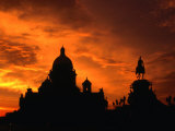 St Isaac's Cathedral Silhouetted at Sunset, St. Petersburg, Russia Photographic Print by Simon Richmond