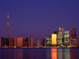 City Skyline with Cn Tower on Left, Toronto, Ontario, Canada Photographic Print by Curtis Martin