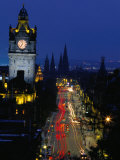 Princes Street at Night, Edinburgh, Scotland Photographic Print by Paul Kennedy