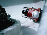 Bobsled in the Bobsleigh Bullet at Canada Olympic Park, Calgary, Canada Photographie par Rick Rudnicki