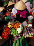 Female H'Mong Market Vendors and Their Produce, Bac Ha, Vietnam Photographic Print by Mason Florence
