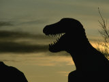Life Size Dinosaur Replica at Prehistoric Dinosaur Park, Calgary Zoo, Calgary, Canada Photographic Print by Rick Rudnicki