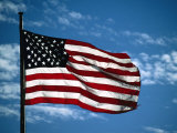 American Flag Flying at Full Mast, Cape Cod, USA Photographic Print by Cheryl Conlon