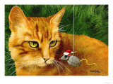 Catnip Christmas Giclee-trykk av Will Bullas