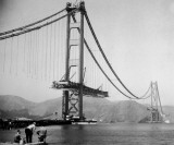 The Golden Gate Bridge During Construction Photo
