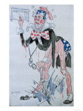 The Threatening 'Notes' of the United States to Germany reproduction procédé giclée par Aroldo Bonzagni