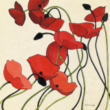 Poppies and Cream II Affiches par Shirley Novak