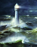 Leuchtturm (Doppeldruck) Poster von Steve Bloom