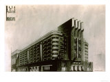 Drawing by the Architect Quirino De Giorgio of a Project for a Modern 'Casa Del Fascio' Lámina giclée por Quirino De Giorgio