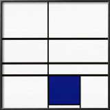 Composition with Blue, 1935 Posters by Piet Mondrian