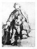 Drawing of a Woman with Child, the Uffizi Gallery Giclee Print by Francesco Vanni