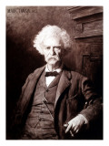 Portrait of Mark Twain, the Gallery of Modern Art, Pitti Palace, Florence Giclee Print by Edoardo Gelli
