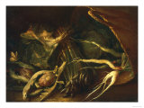 Chest with Roots, Asparagus and Artichokes, Palatine Gallery, Florence Giclee Print by Arnold Houbraken