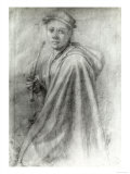 Youth Holding a Musical Instrument in His Hand reproduction procédé giclée par Jacopo da Carucci Pontormo