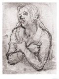 Study of the Madonna, Gabinetto Dei Disegni E Delle Stampe, Uffizi Gallery, Florence Giclee Print by Jacopo da Carucci Pontormo