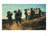 Guards Leading Prisioners, Gallery of Modern Art, Palazzo Pitti, Florence Reproduction procédé giclée par Silvestro Lega