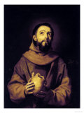 St. Francis, Palatine Gallery, Pitti Palace, Florence Giclee Print by Jusepe de Ribera