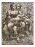The Virgin and Child with Saint Anne and the Young Saint John the Baptist Giclee Print by Leonardo da Vinci 