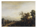 Landscape, Palatine Gallery, Palazzo Pitti, Florence Giclee Print by Marco Ricci
