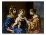 Mystical Marriage of St. Catherine, Conserved at the Galleria Estense in Modena Giclee Print by Guercino (Giovanni Francesco Barbieri) 