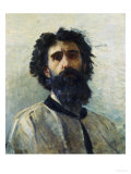 Self-Portrait of Domenico Morelli, Vasari Corridor, Uffizi Gallery, Florence Giclee Print by Domenico Morelli