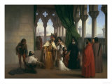 The Two Foscari, Modern Art Gallery, Florence Giclée-Druck von Francesco Hayez