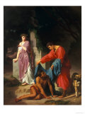 Eudorus and Cymodoce, Modern Art Gallery, Florence Giclee Print by Luigi Mussini