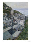 View of Riomaggiore, Modern Art Gallery, Florence reproduction procédé giclée par Telemaco Signorini