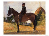 Diego Martelli on Horseback, Modern Art Gallery, Pitti Palace, Florence Giclee Print by Giovanni Fattori