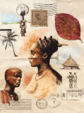 African Profiles Prints by Marc Lacaze