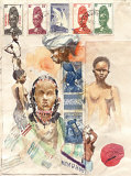 African Women Posters by Marc Lacaze