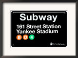 Subway 161 Street Station- Yankee Stadium Framed Sign