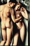 Adam and Eve Stretched Canvas Print by Tamara de Lempicka