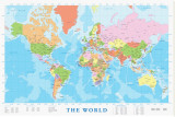 Map of the World Stretched Canvas Print