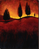 Vermillion Pastoral II Reproduction transférée sur toile : par Jay Molando