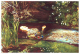 Ophélie reproduction procédé giclée par J.e. Millais