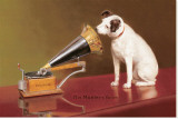 His Master's Voice-advertentie Kunstdruk op gespannen doek