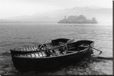 Isle of San Giulio in the Mist Stretched Canvas Print