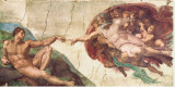 Adams skapelse Trykk på strukket lerret av Michelangelo Buonarroti Adams skapelse Trykk på strukket lerret av Michelangelo Buonarroti