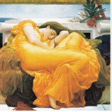 Flaming June Stretched Canvas Print by Frederick Leighton