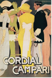 Campari cordial Reproducción en lienzo de la lámina por Marcello Dudovich