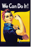 Rosie the Riveter Lærredstryk på blindramme af Howard Miller