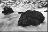 Water Movements, Malibu, California Stretched Canvas Print