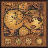 Cartographica III Stretched Canvas Print