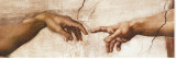 Creación de Adán Reproducción en lienzo de la lámina por Michelangelo Buonarroti