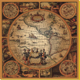 Cartographica II Stretched Canvas Print