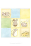 Tic-Tac Mice in Blue Art by Erica J. Vess