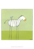 Stick-leg Zebra I Print by Erica J. Vess