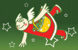 Christmas Stroll Masterprint by Minoji 
